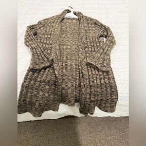 Star City Textured Knit Cardigan - Brown